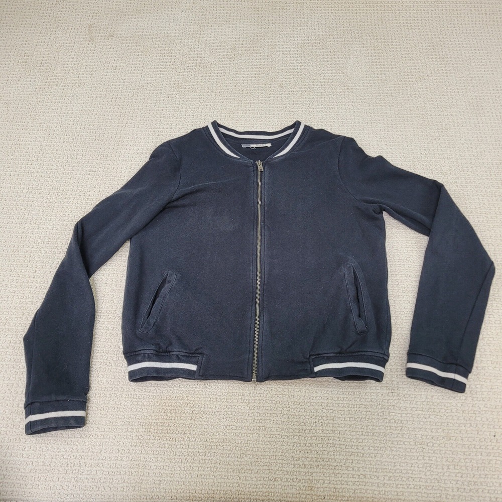 Roxy Jacket Womens Teens Small Black Faded Zip Up Break‎ on Through Sweater